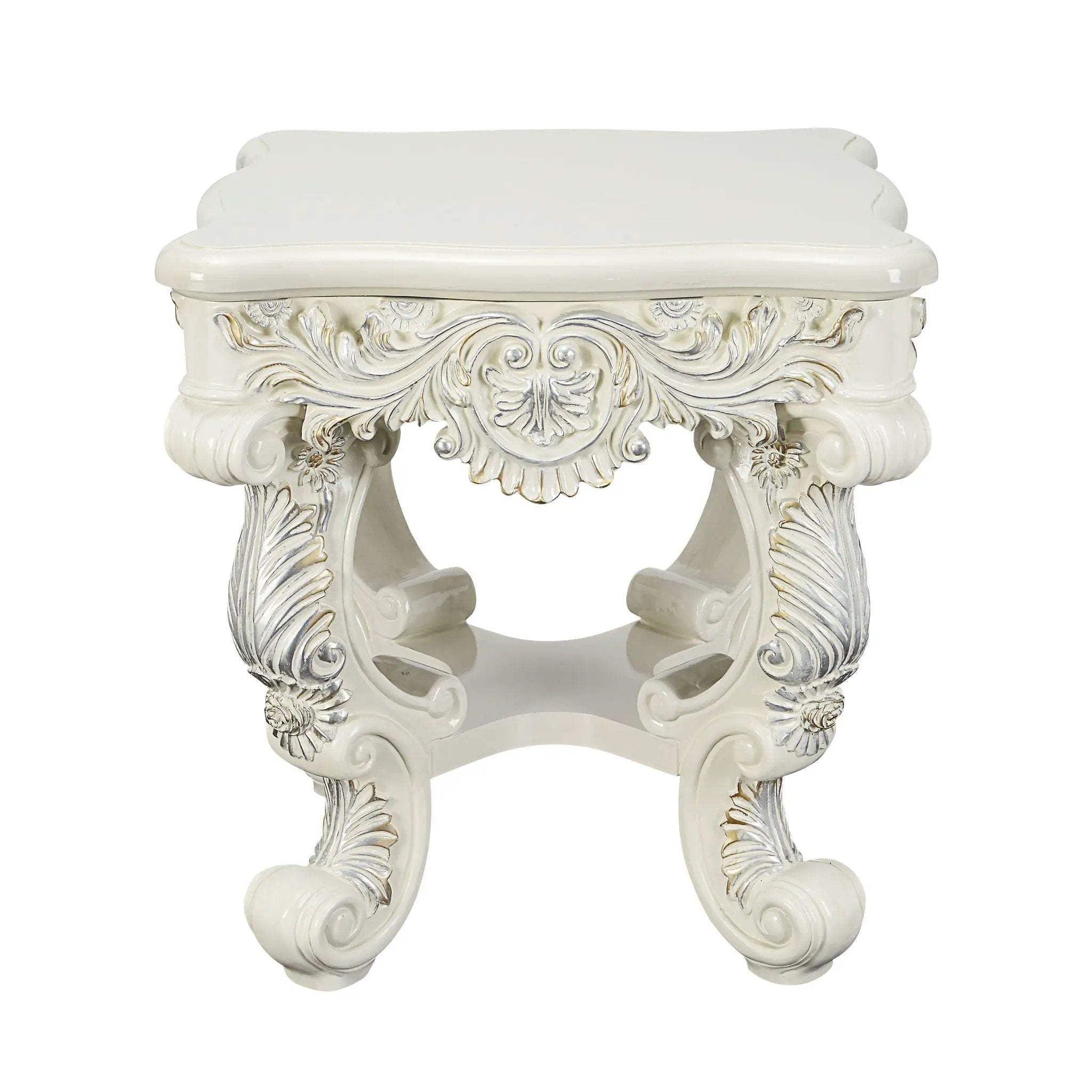 Adara Elegant White Coffee Table by HouseOfZazla