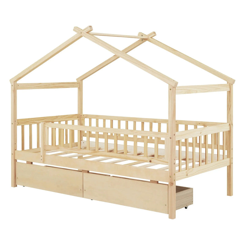 House Bed With 2 Drawers by Unique Piece Furniture