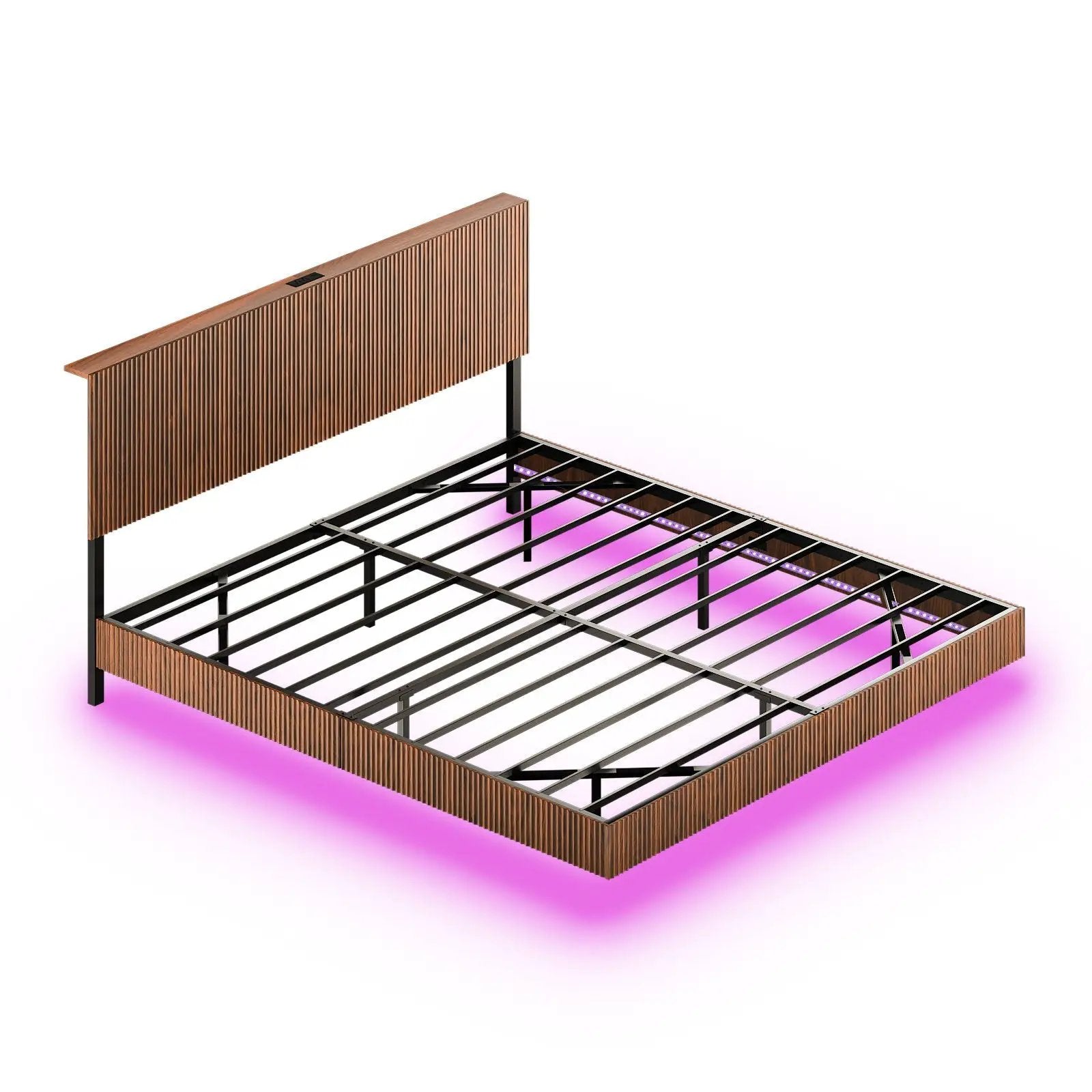 Floating Bedstead With Charging Station And LED Lights by Unique Piece Furniture