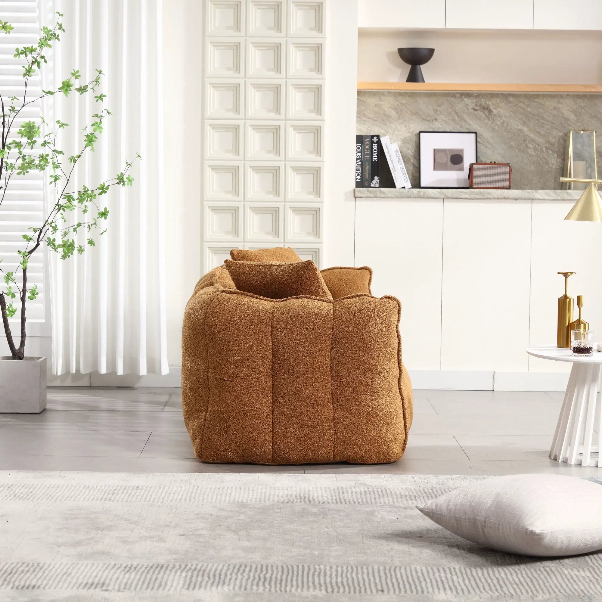 Cozy Beanbag Chair With High Resilience Foam Core For 2 by HouseOfZazla