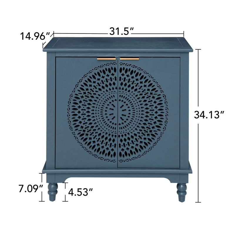 Hollow - Carved 2 Doors Accent Cabinet by HouseOfZazla
