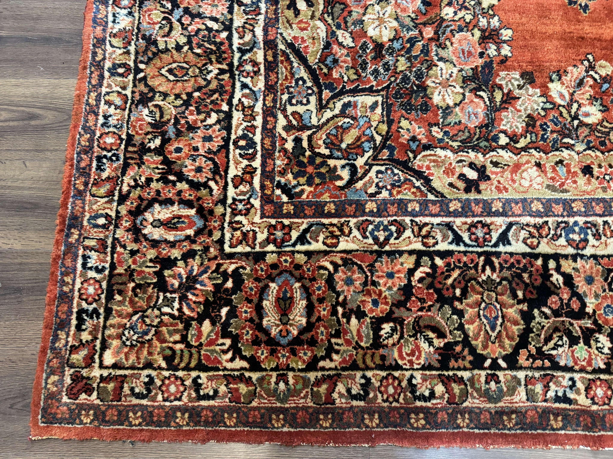 Antique Persian Sarouk Rug 9x12 by Jewel Rugs