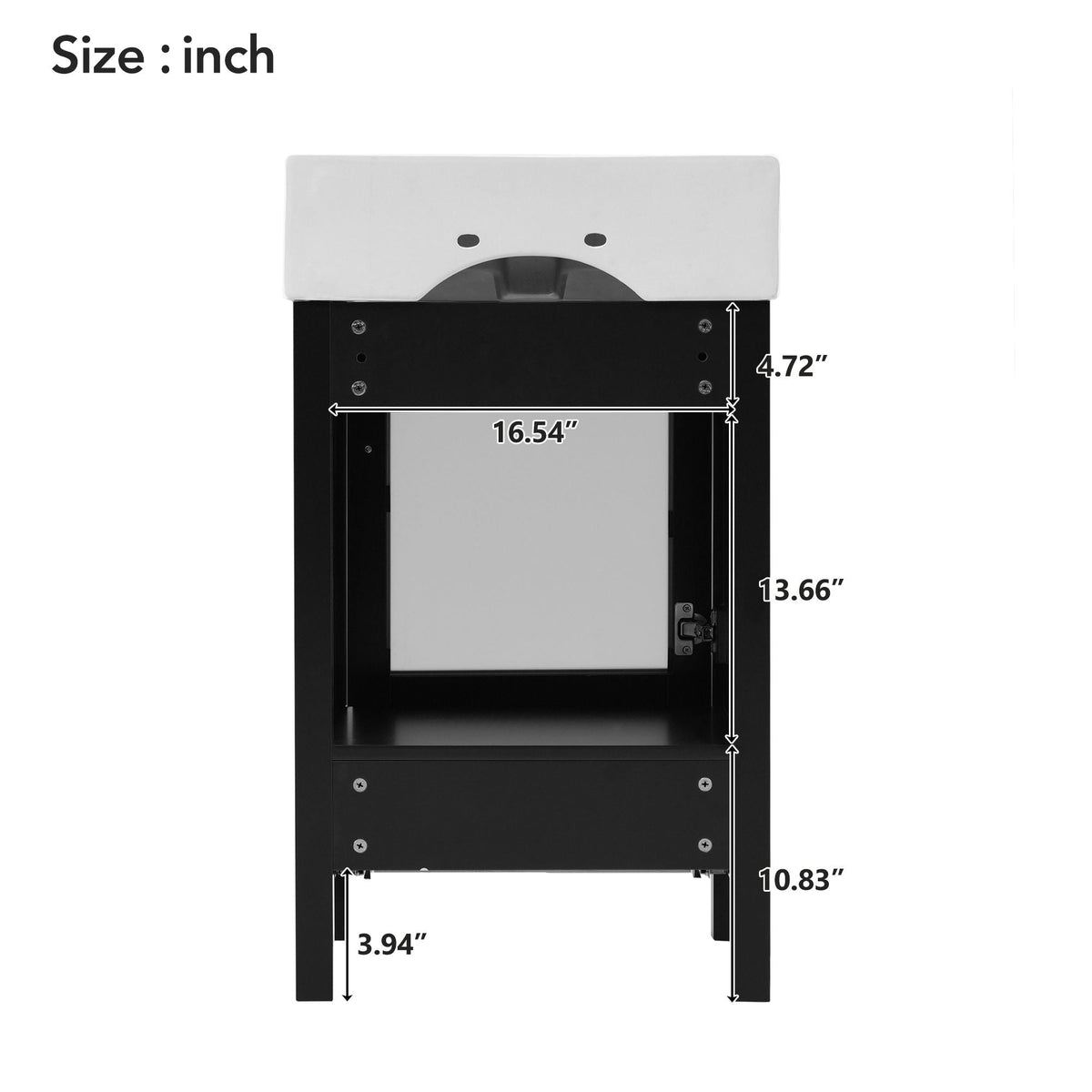Bathroom Vanity with Ceramic Sink and Ample Storage - Blue, Green, or Black, photo 5 of 40