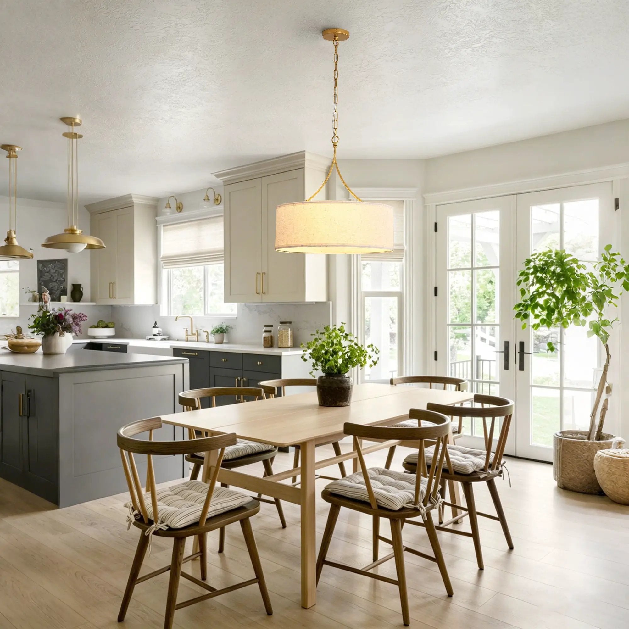 3 Light Drum Pendant Light by HouseOfZazla