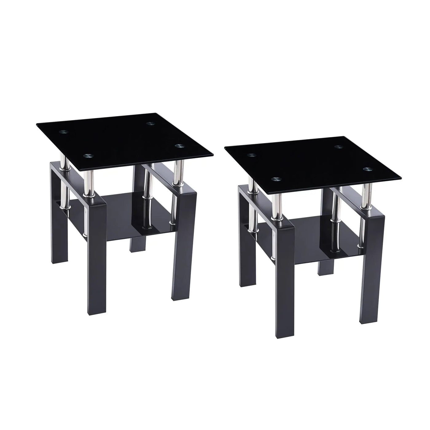 Tempered Glass Table With Storage by HouseOfZazla