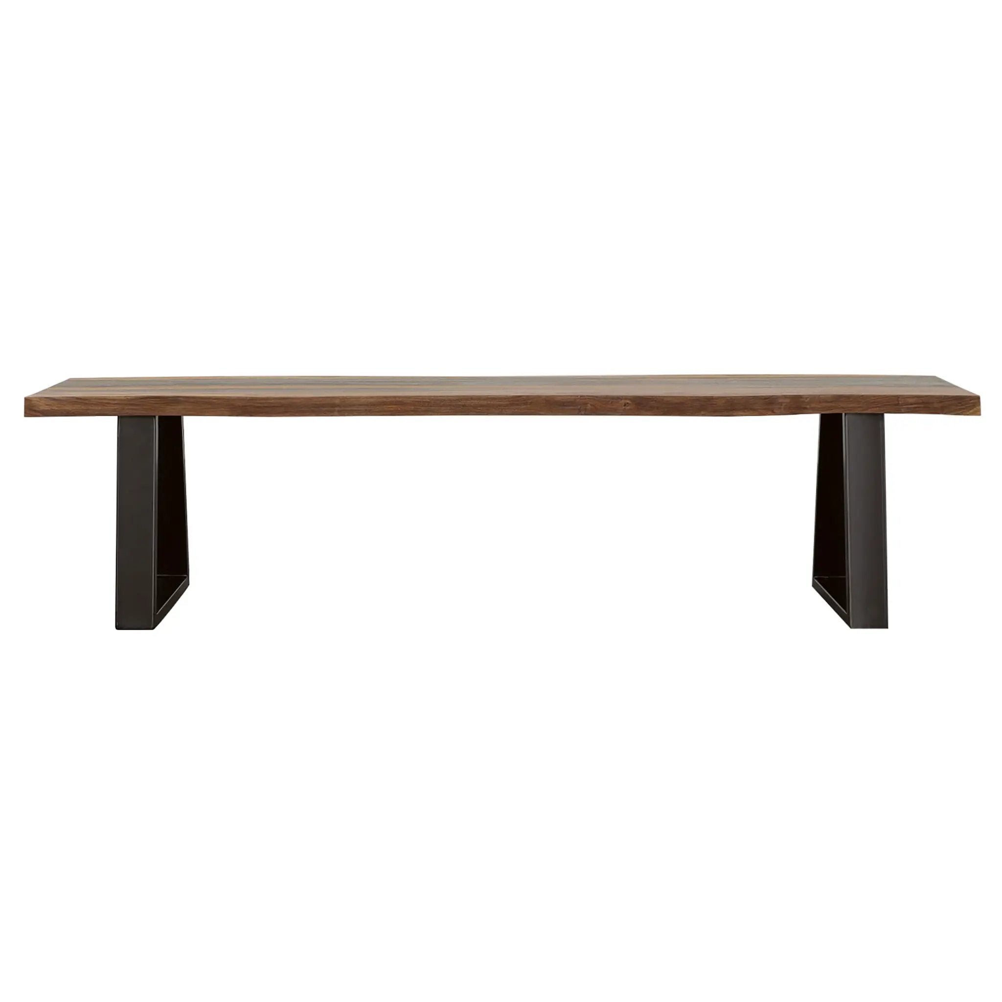 Ditman Live Edge Wood Dining Bench Grey Sheesham by Unique Piece Furniture
