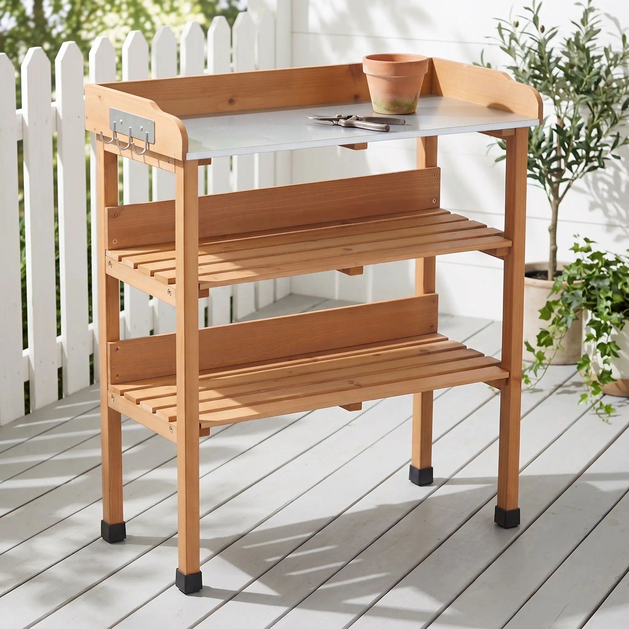 Outdoor Potting Table, 3 Tier Workbench by HouseOfZazla