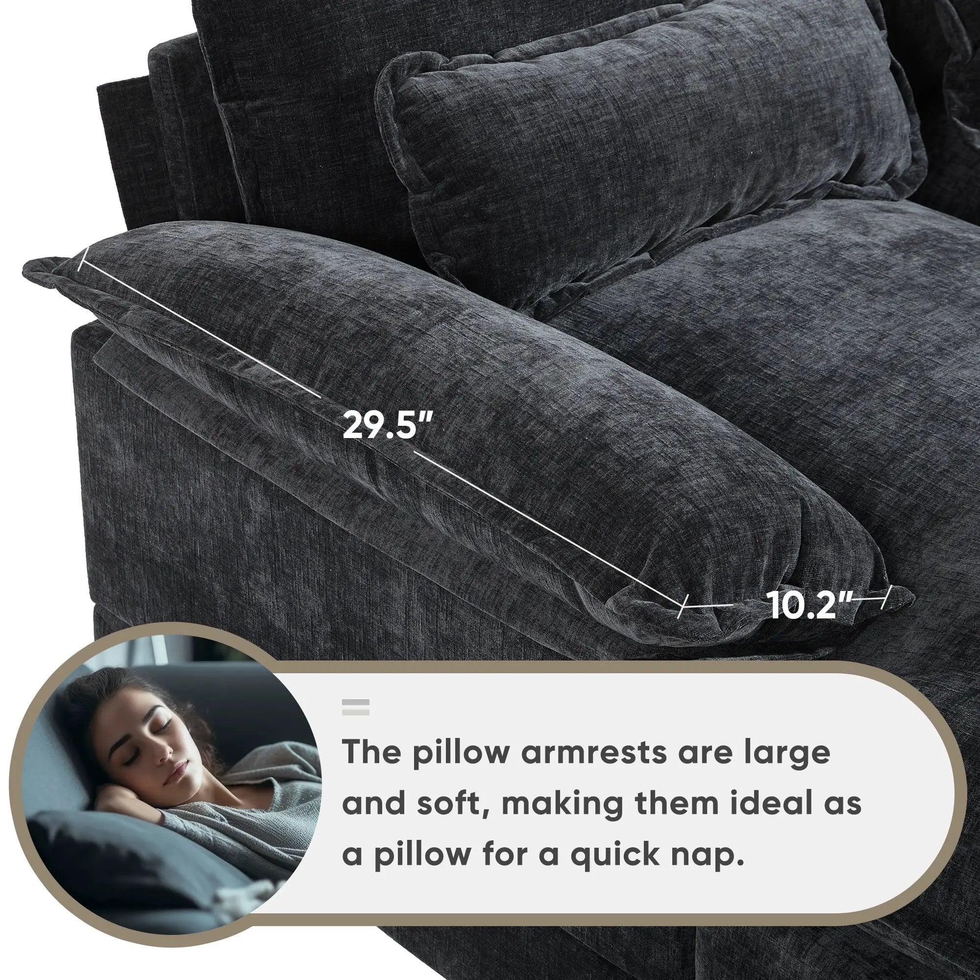 Modern U-Shaped Sectional Sofa with Console and USB Charger by HouseOfZazla