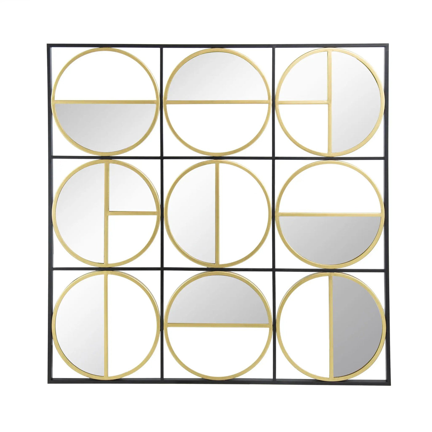 Eclectic Styling Metal Beaded Wall Mirror With Contemporary Design For Bedroom, Liveroom & Entryway by HouseOfZazla