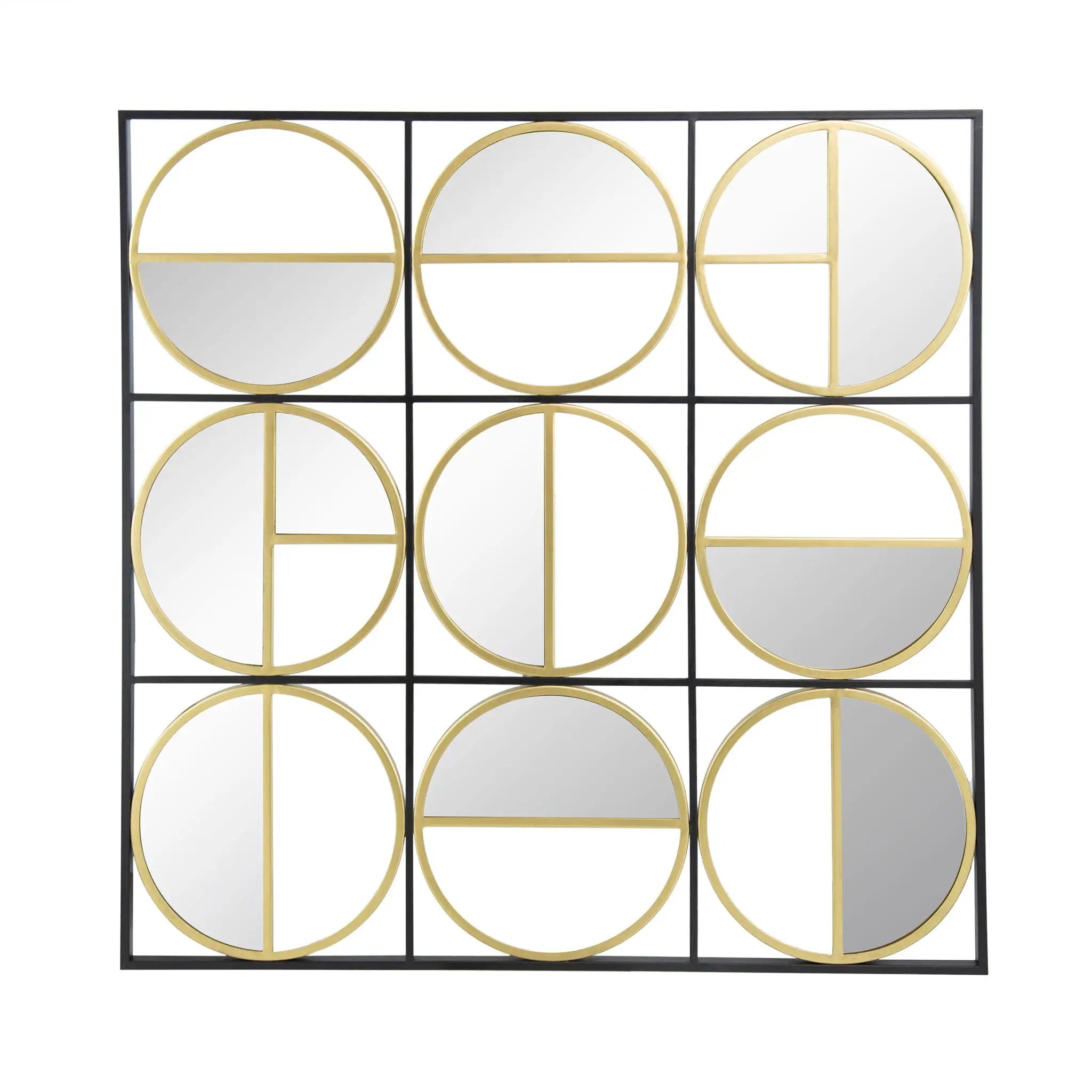 Eclectic Styling Metal Beaded Wall Mirror With Contemporary Design For Bedroom, Liveroom & Entryway by Unique Piece Furniture