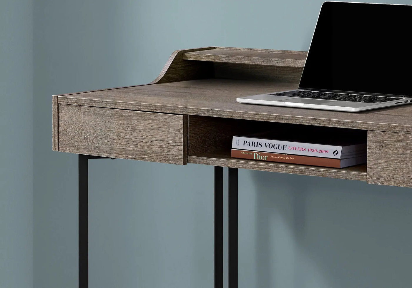 Computer Desk For Home Office, Ample Storage, Contemporary & Modern by HouseOfZazla