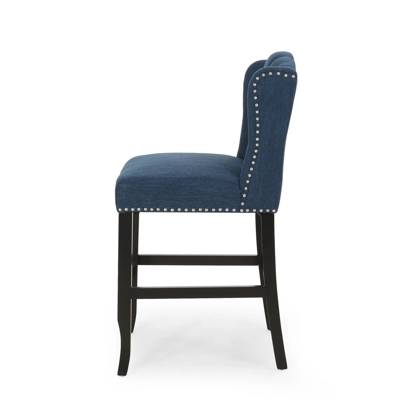 Vienna Fabric Tufted Counter Stool With Nailhead Accents (Set of 2) by HouseOfZazla