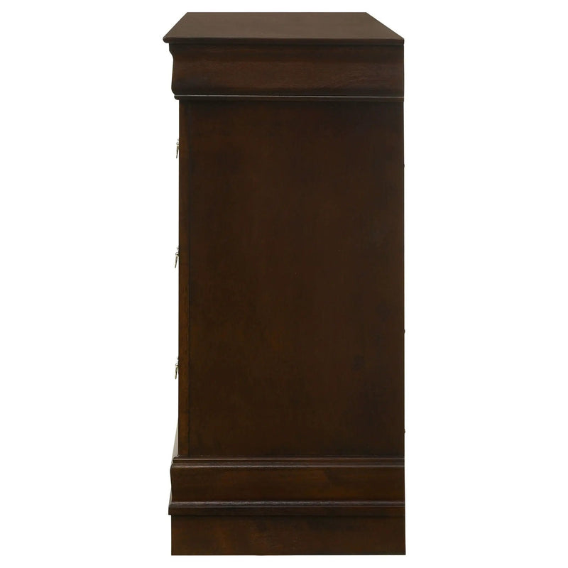 Louis Philippe 6-drawer Dresser Cappuccino by Unique Piece Furniture