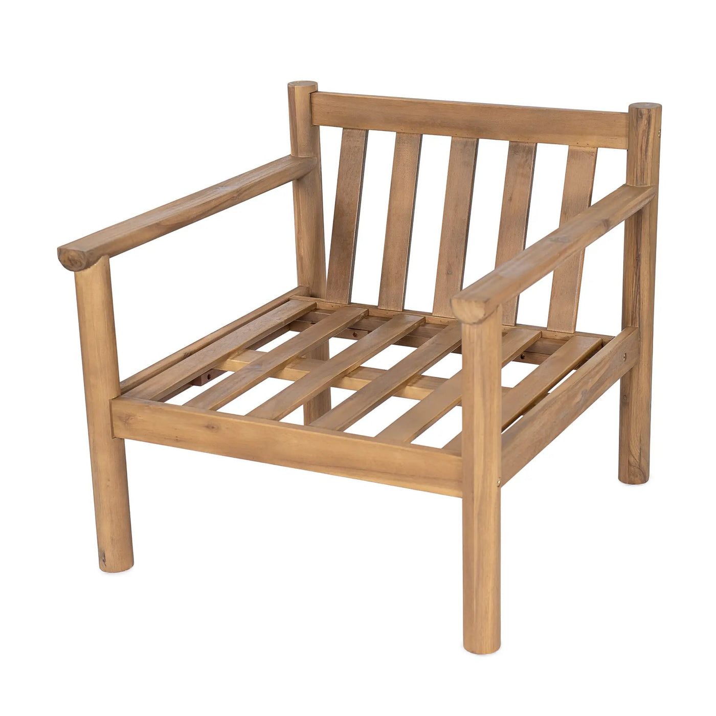 28" Mid-Century Modern Acacia Wood Outdoor Patio Chair by HouseOfZazla