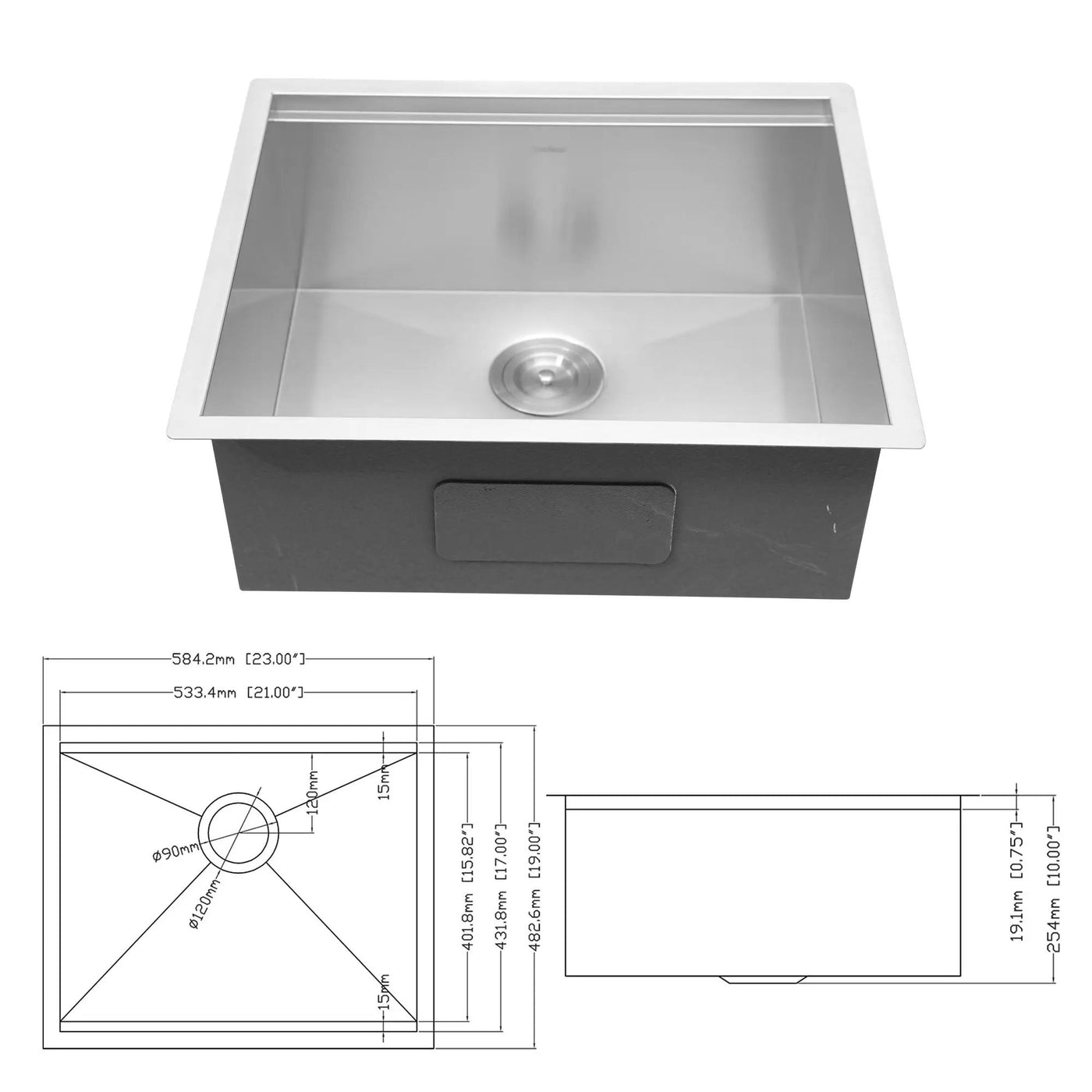 Single Bowl Undermount Workstation Kitchen Sink with Accessories by HouseOfZazla