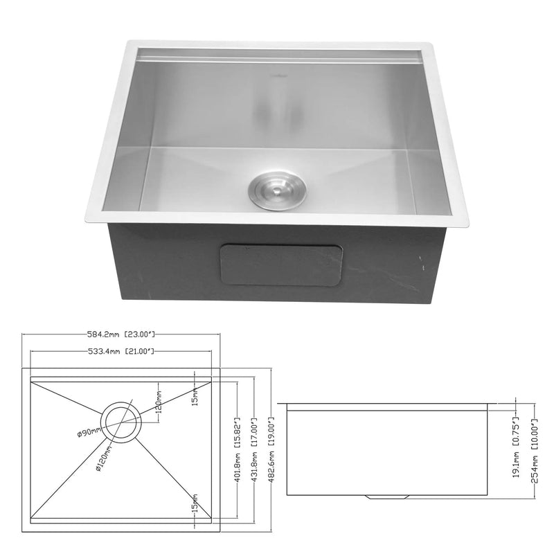 Single Bowl Undermount Workstation Kitchen Sink with Accessories by HouseOfZazla