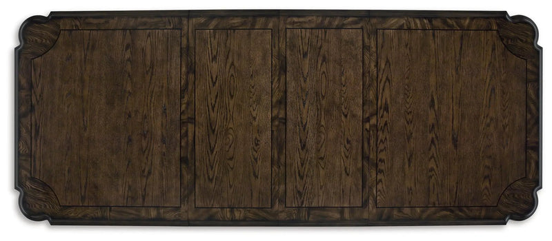 Maylee - 11 Pc. - Dining Extension Table, 4 Side Chairs, 2 Arm Chairs, Storage Bench, Buffet And Hutch - Dark Brown by Unique Piece Furniture