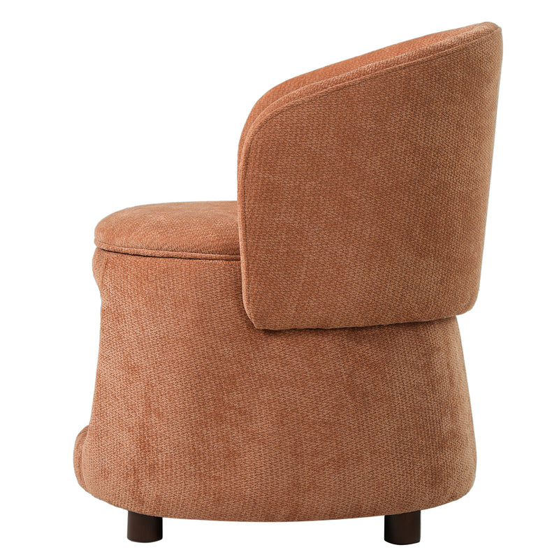 Orange Pet Friendly Chair with Hidden Pet Nook, Convertible Stool, and Storage Seat by HouseOfZazla