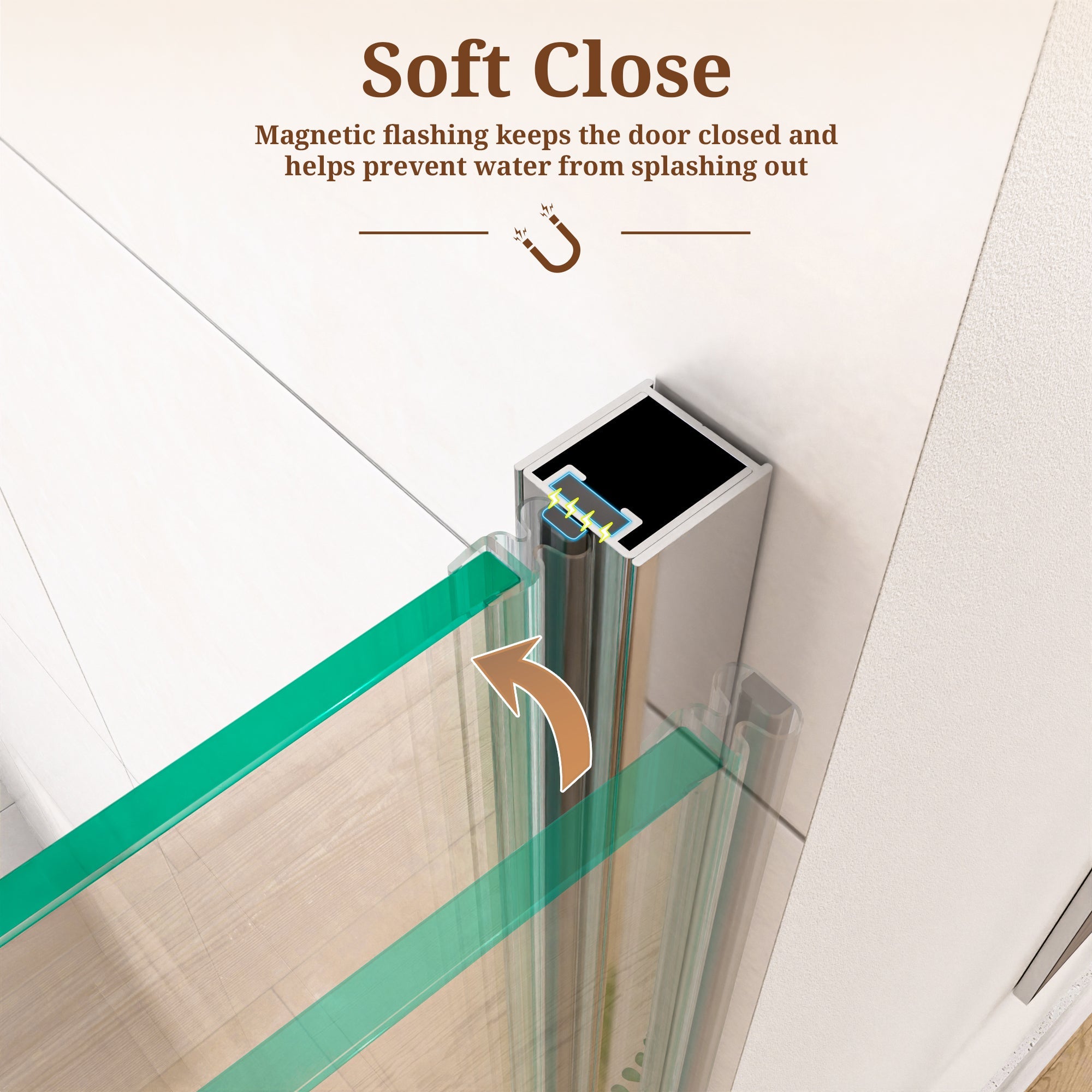 24" W x 72" H Semi-Frameless Circular Pivot Shower Door by HouseOfZazla