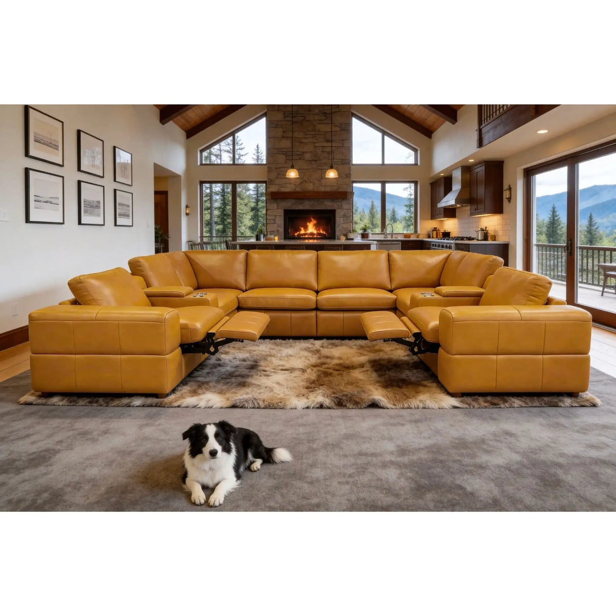 Upholstered Large Arms Sectional With Recliner Seats, photo 21 of 84