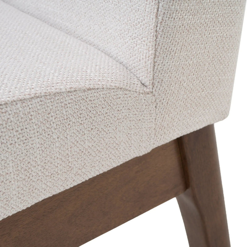 Dining Chairs with Upholstered Seat and Backrest (Set of 2) - Light Beige / Walnut by HouseOfZazla