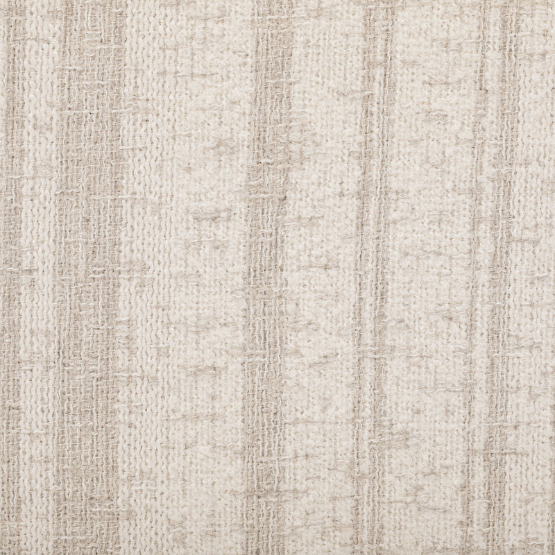 62.2 Inch Striped Upholstered Ottoman Bench with Thick Linen-Blend Upholstery - Striped, photo 5 of 10