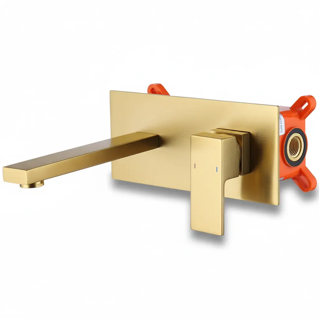 Wall Mount Faucet for Bathroom Sink or Bathtub, Single Handle by HouseOfZazla
