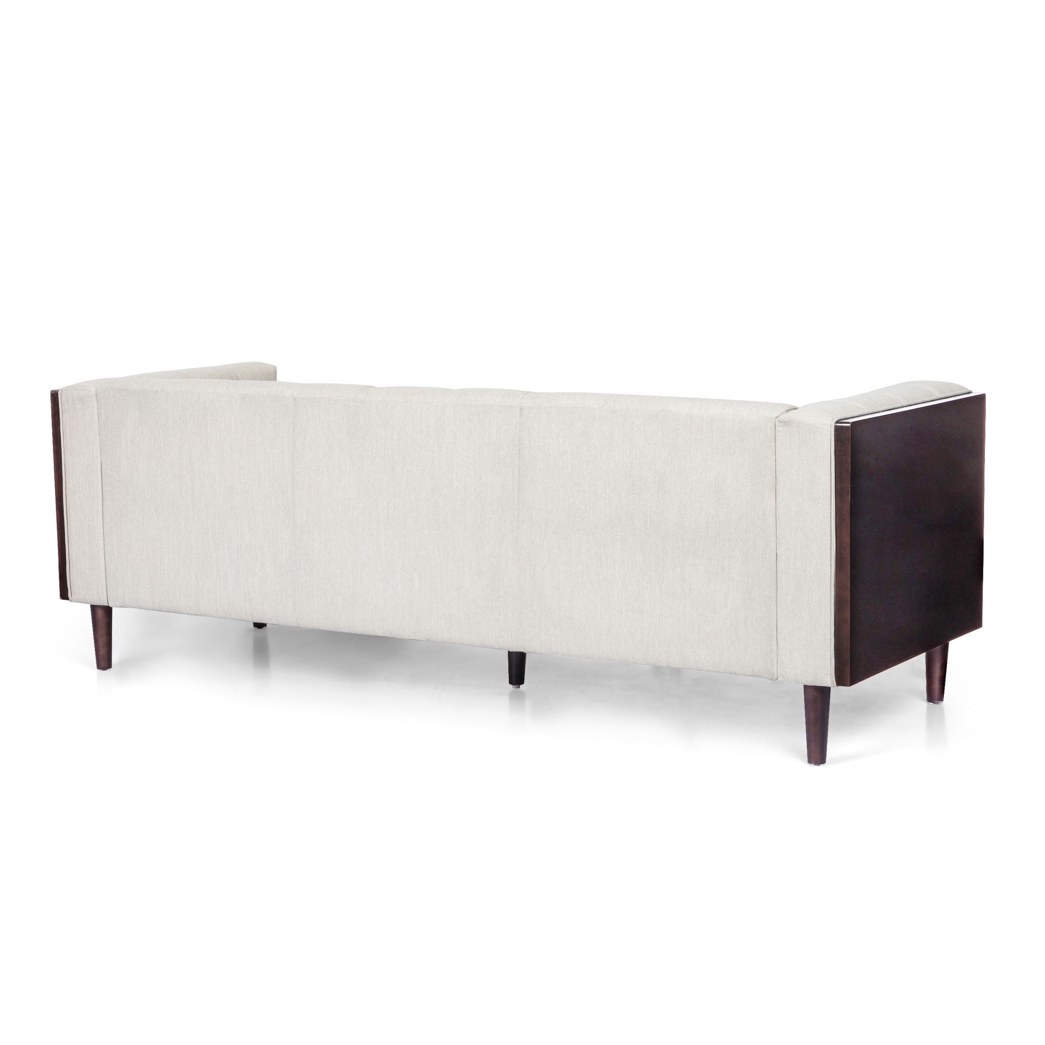 Contemporary Mid-Century Charm 3 Seater Sofa With Button Tufted Waffle Stitching by HouseOfZazla