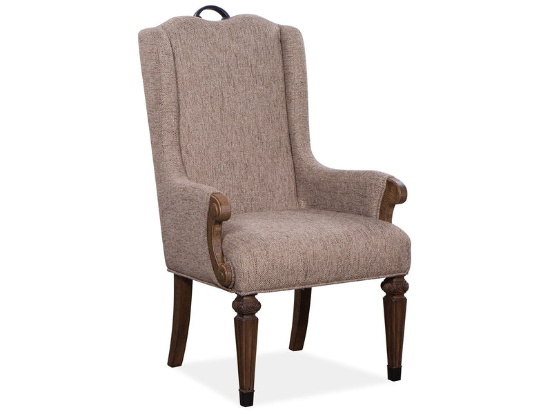 Durango - Wood Upholstered Host Arm Chair (Set of 2) - Willadeene Brown, photo 2 of 7