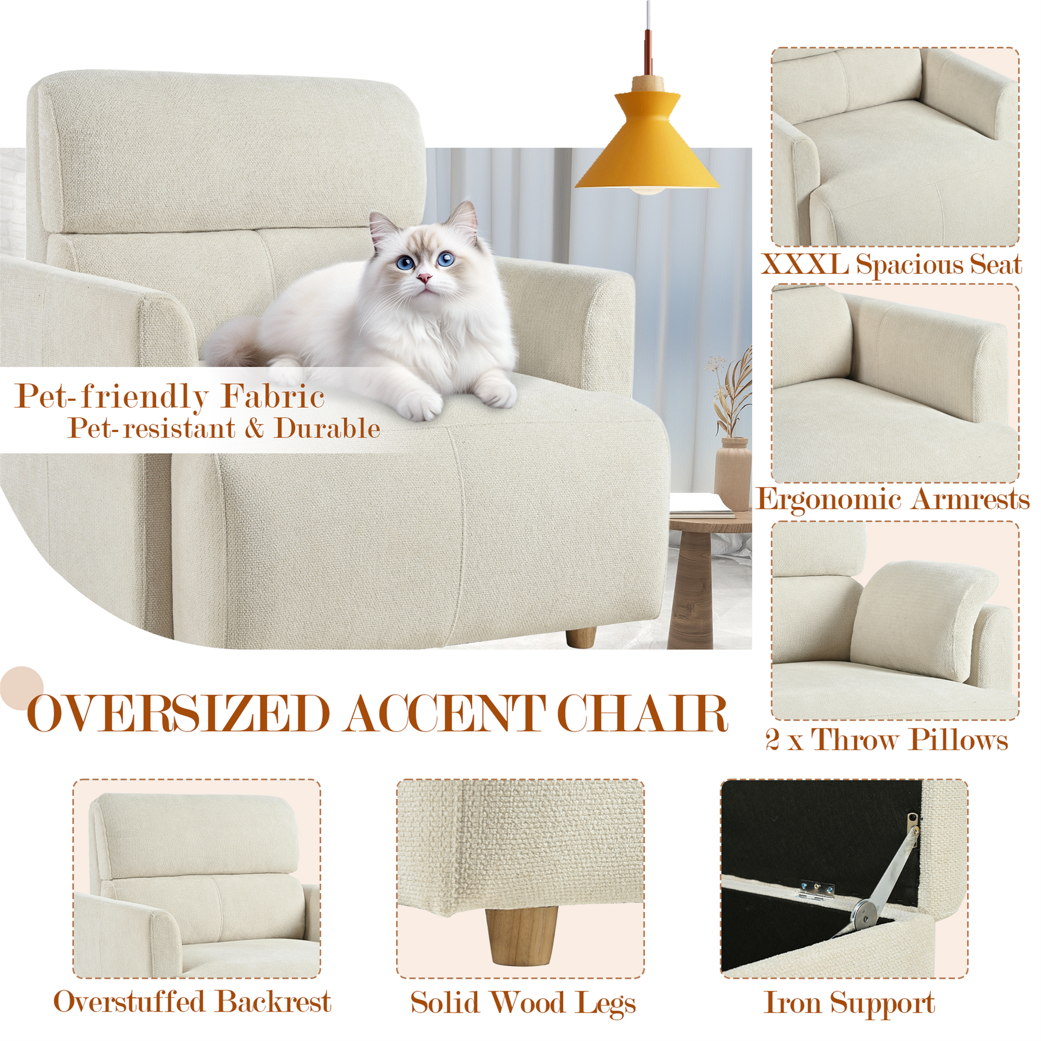 Oversized Chair with Storage Ottoman by HouseOfZazla