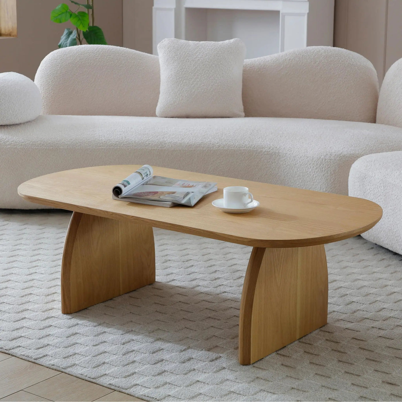 Oval Coffee Table For Living Room by HouseOfZazla