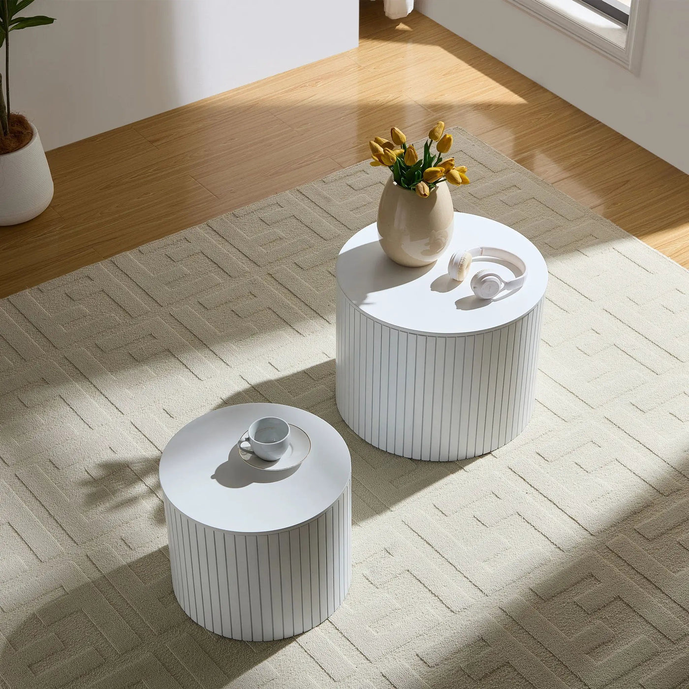 Handcrafted Nested Table Set, 2 Pieces by HouseOfZazla