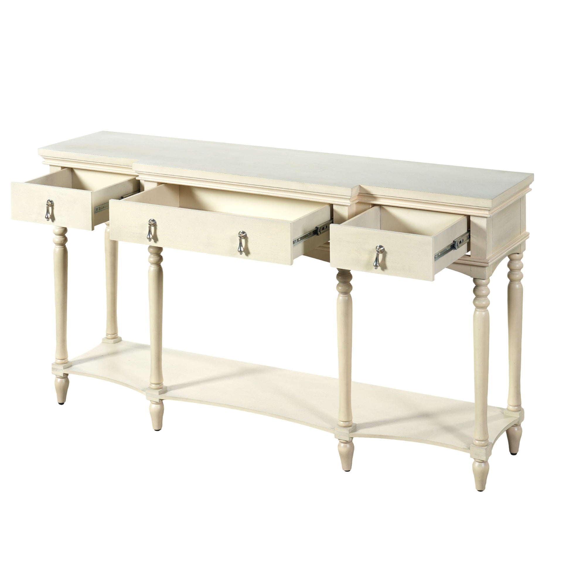 Retro Console Table With 3 Soft Close Drawers by HouseOfZazla