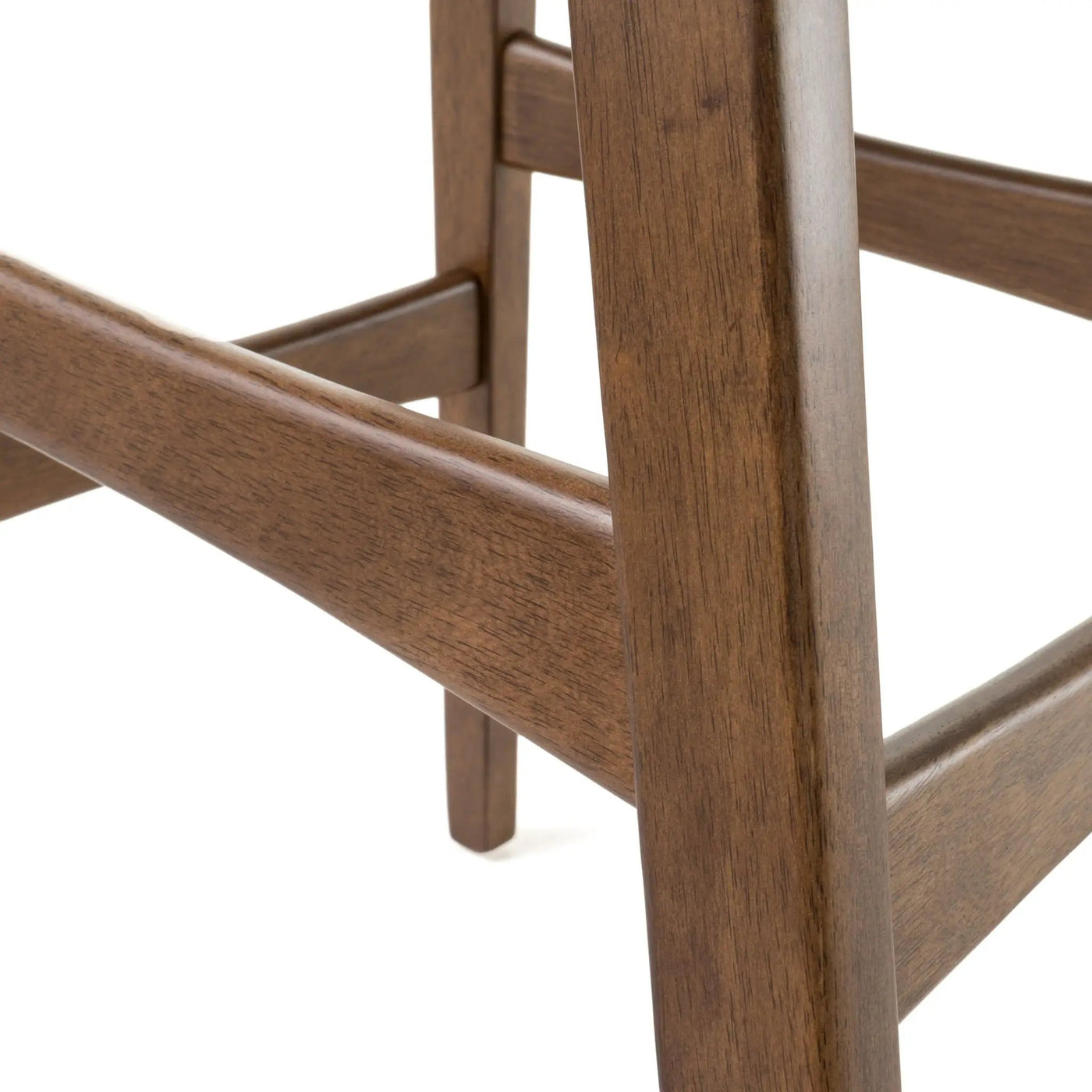 Mid Century Modern Bar Stool Set With Upholstered Seating by HouseOfZazla