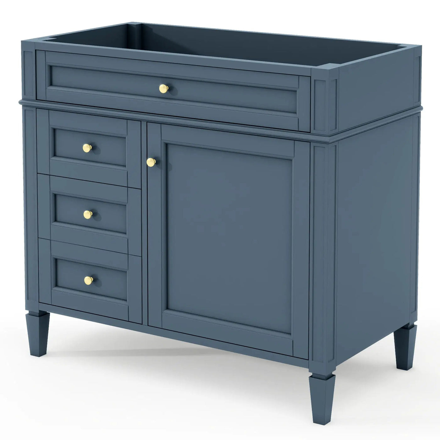 Bathroom Vanity With 2 Drawers And Tip-Out Drawer, Storage Cabinet by HouseOfZazla