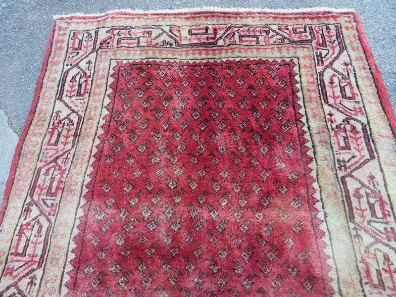 3'7"X 10' Antique Handmade India Oriental Paisley Wool Runner Rug Vegy # 31 by Jewel Rugs
