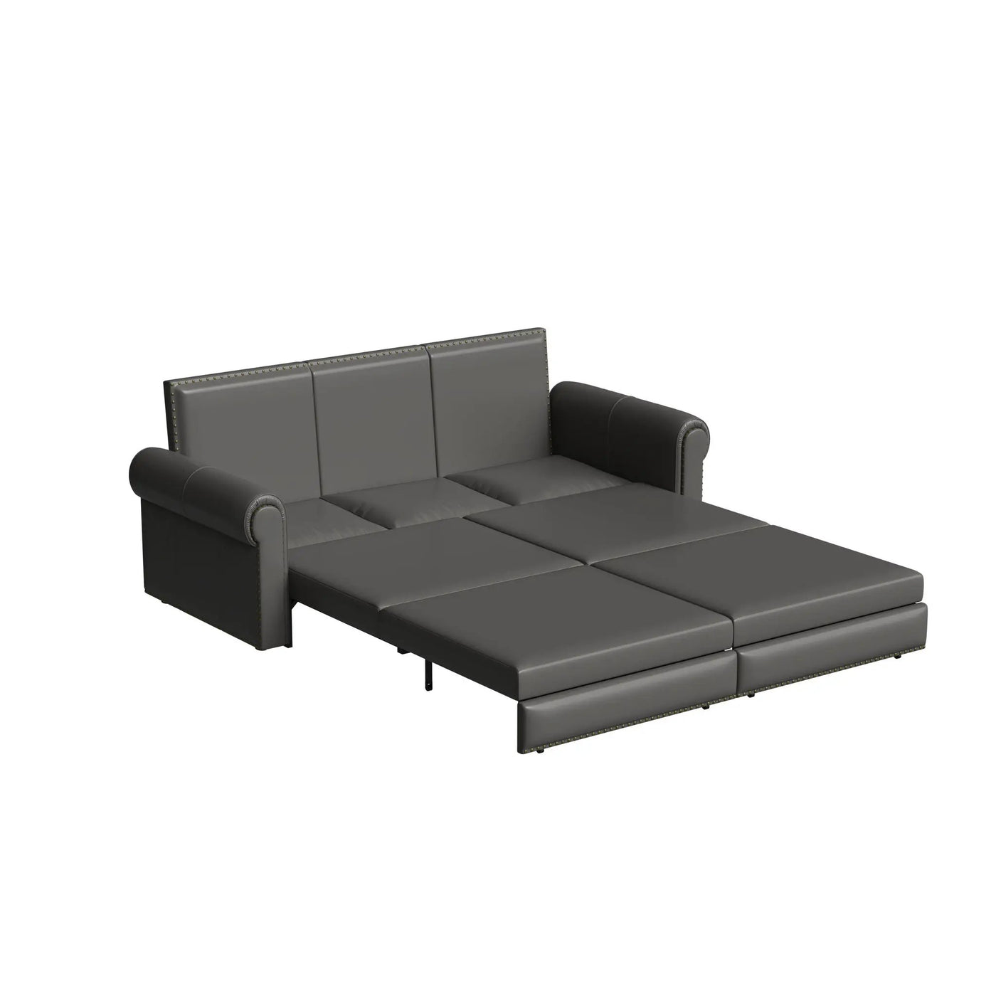 3 In 1 Convertible Sleeper Sofa With Nailhead Trim & Rolled Arm by HouseOfZazla
