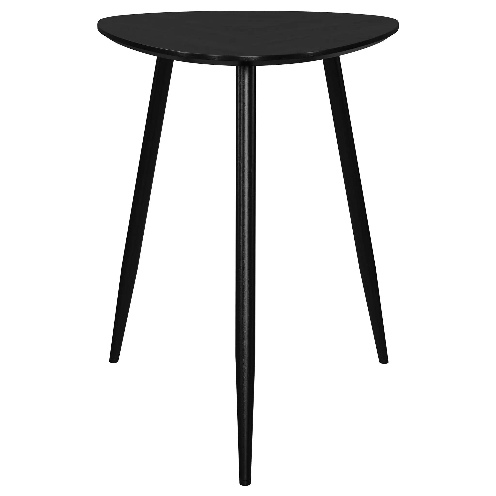 Odessa Triangular Solid Wood End Table Black by Unique Piece Furniture