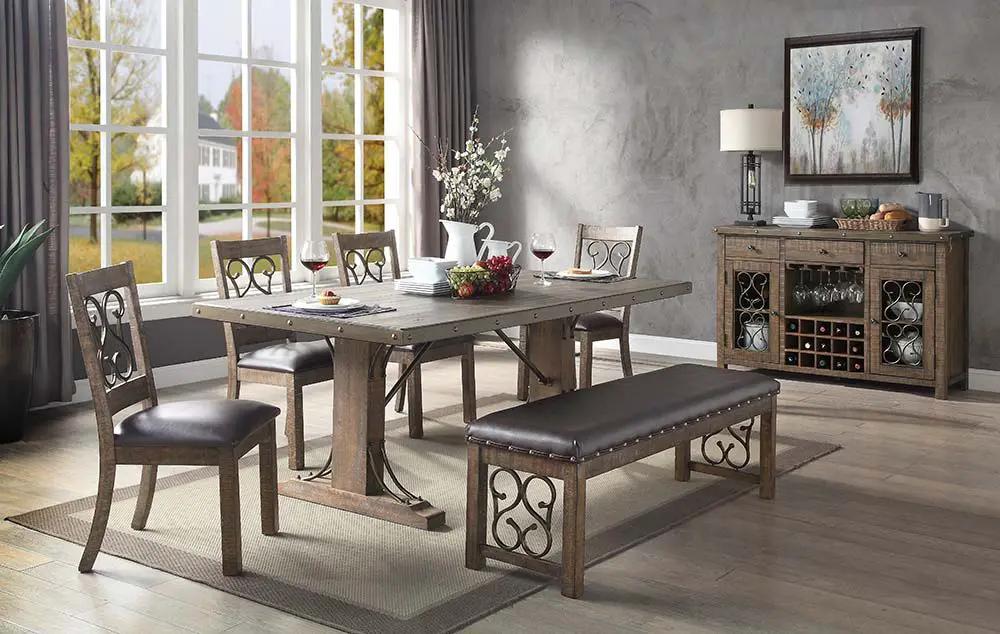 Raphaela - Dining Table - Weathered Cherry by Unique Piece Furniture