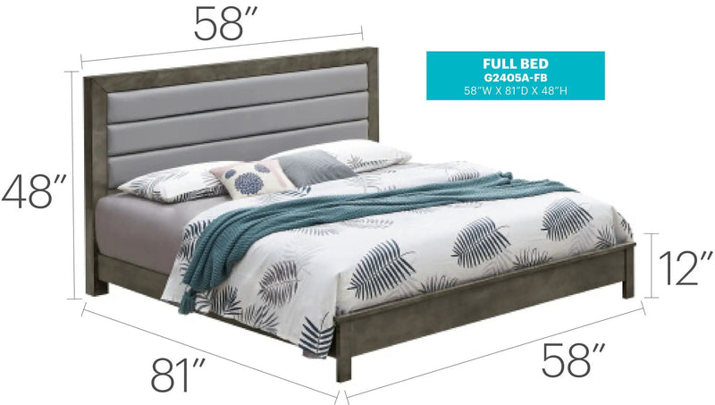 Transitional Modern Design Bed by Unique Piece Furniture