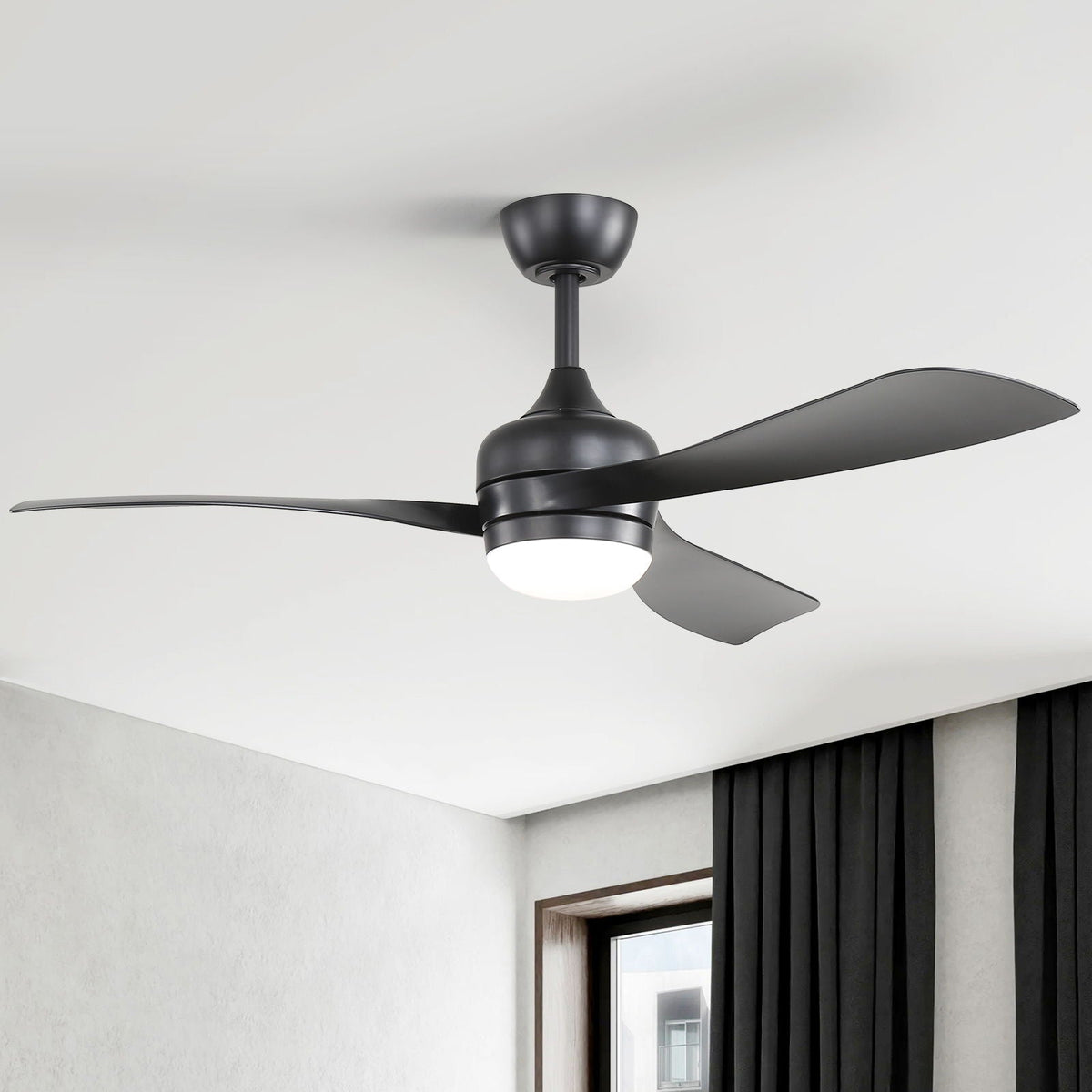 Ceiling Fan With 3 Blades, Remote Control, Reversible DC Motor, Noiseless Operation, 3 Downrods, photo 4 of 21