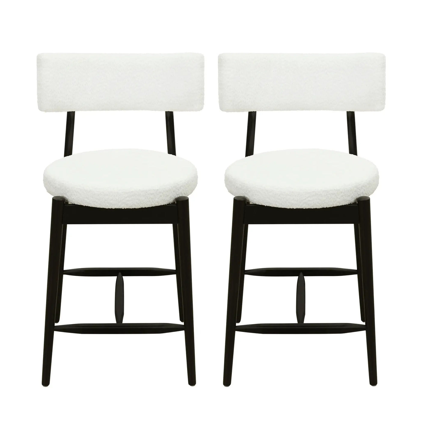 Mid Century Modern Counter Stools, Fabric Upholstered Chairs by HouseOfZazla