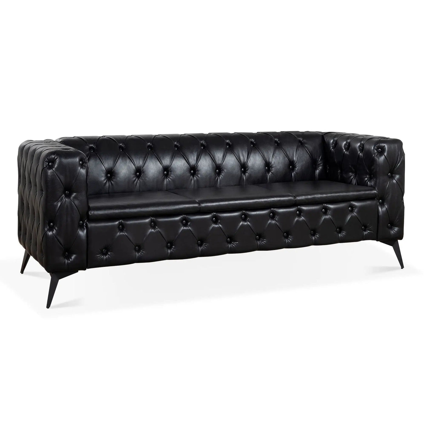 Square Arm Removable Cushion 3 Seater Sofa by HouseOfZazla