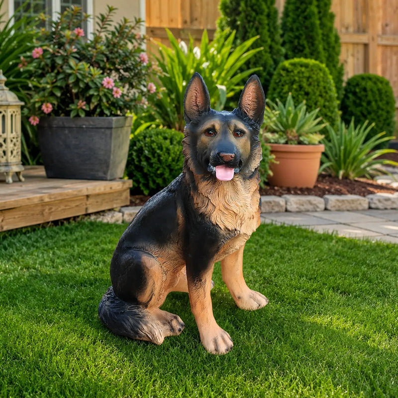 Outdoor Dog Statues German Shepherd Dog Statue for Garden by HouseOfZazla