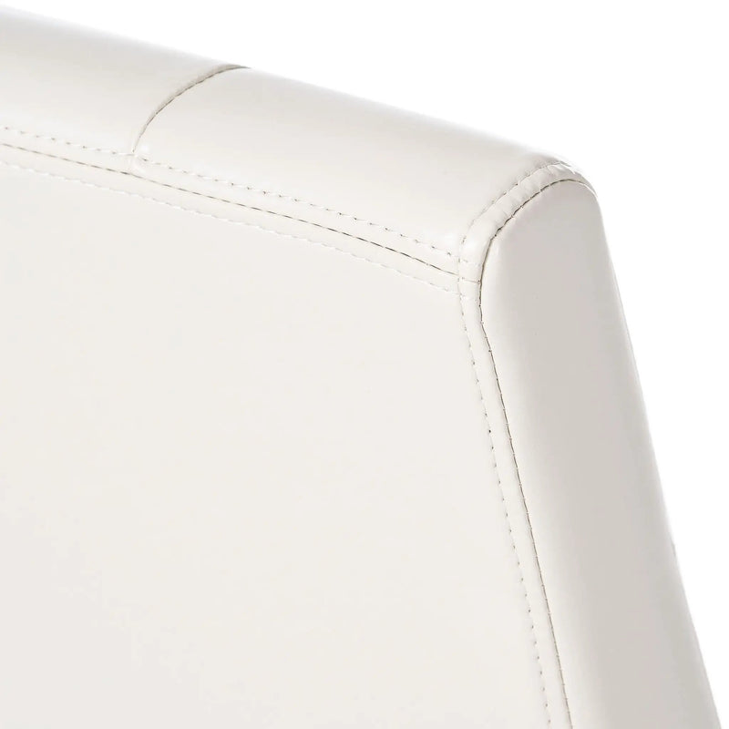Carter 5 Tuft Dining Chair With Button Tufted Backrest And Espresso Legs - Ivory by HouseOfZazla