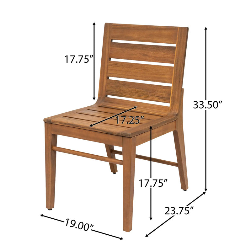 7 Piece Outdoor Acacia Wood Dining Set by HouseOfZazla