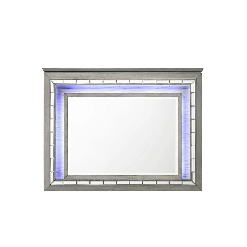 Antares - Mirror With LED - Light Gray by Unique Piece Furniture