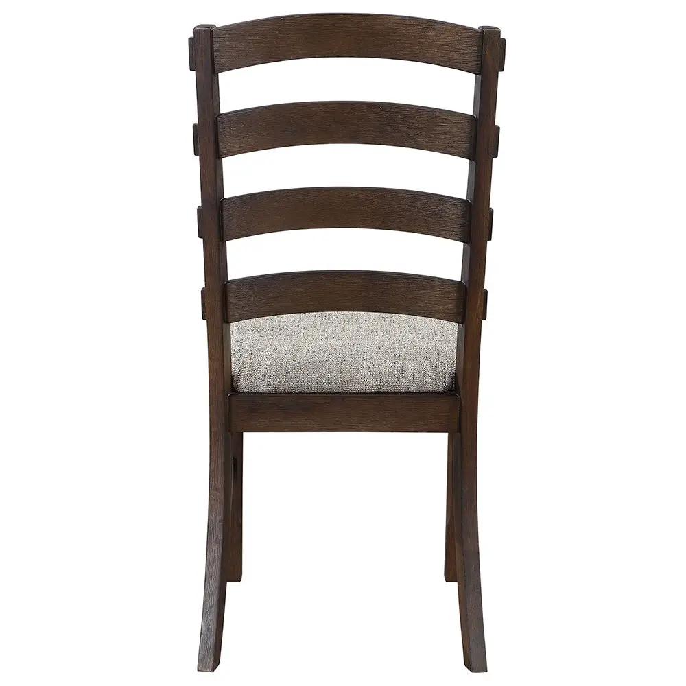 Pascaline - Side Chair (Set of 2) - Gray Fabric, Rustic Brown & Oak by Unique Piece Furniture