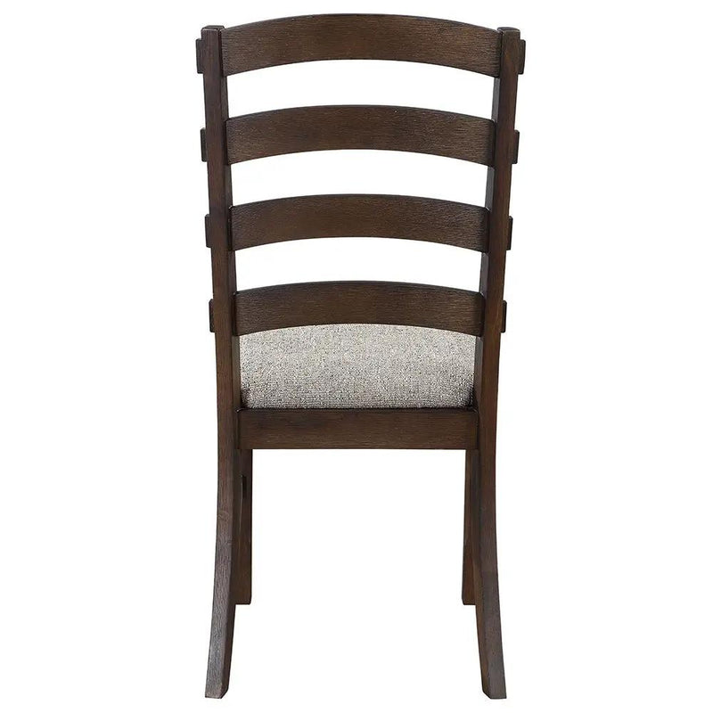 Pascaline - Side Chair (Set of 2) - Gray Fabric, Rustic Brown & Oak by Unique Piece Furniture