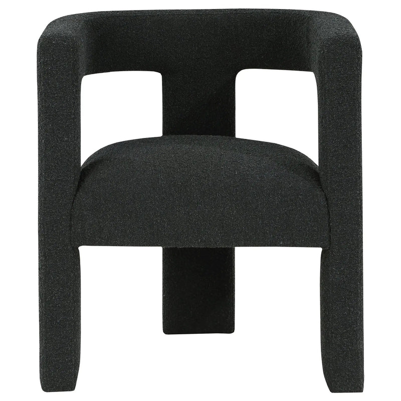 Petra Boucle Upholstered Accent Side Chair Black by Unique Piece Furniture